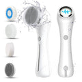 3-in-1 Facial Cleansing Brush - 4 Interchangeable Heads, IPX7 Waterproof Deep Pore Cleaner & Exfoliator
