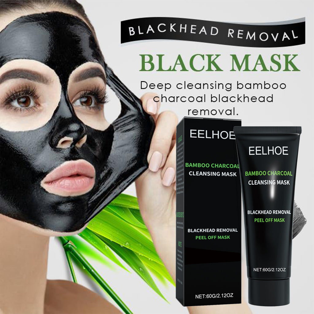 Bamboo Charcoal Deep Cleansing Mask - Pore Purifying, Detox Treatment, Oil Control & Blackhead Removal