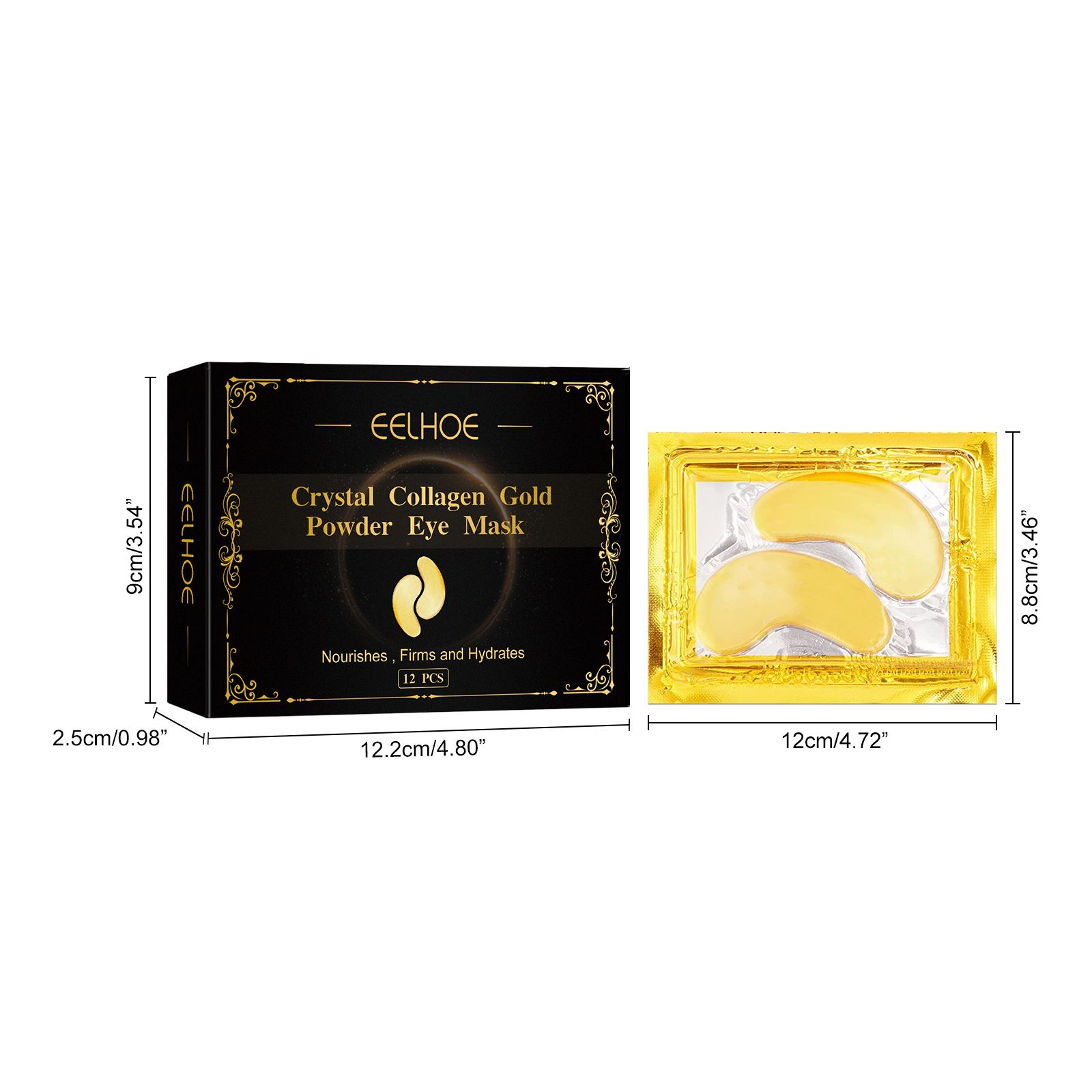EELHOE Collagen Gold Eye Mask – Reduces dark circles and puffiness