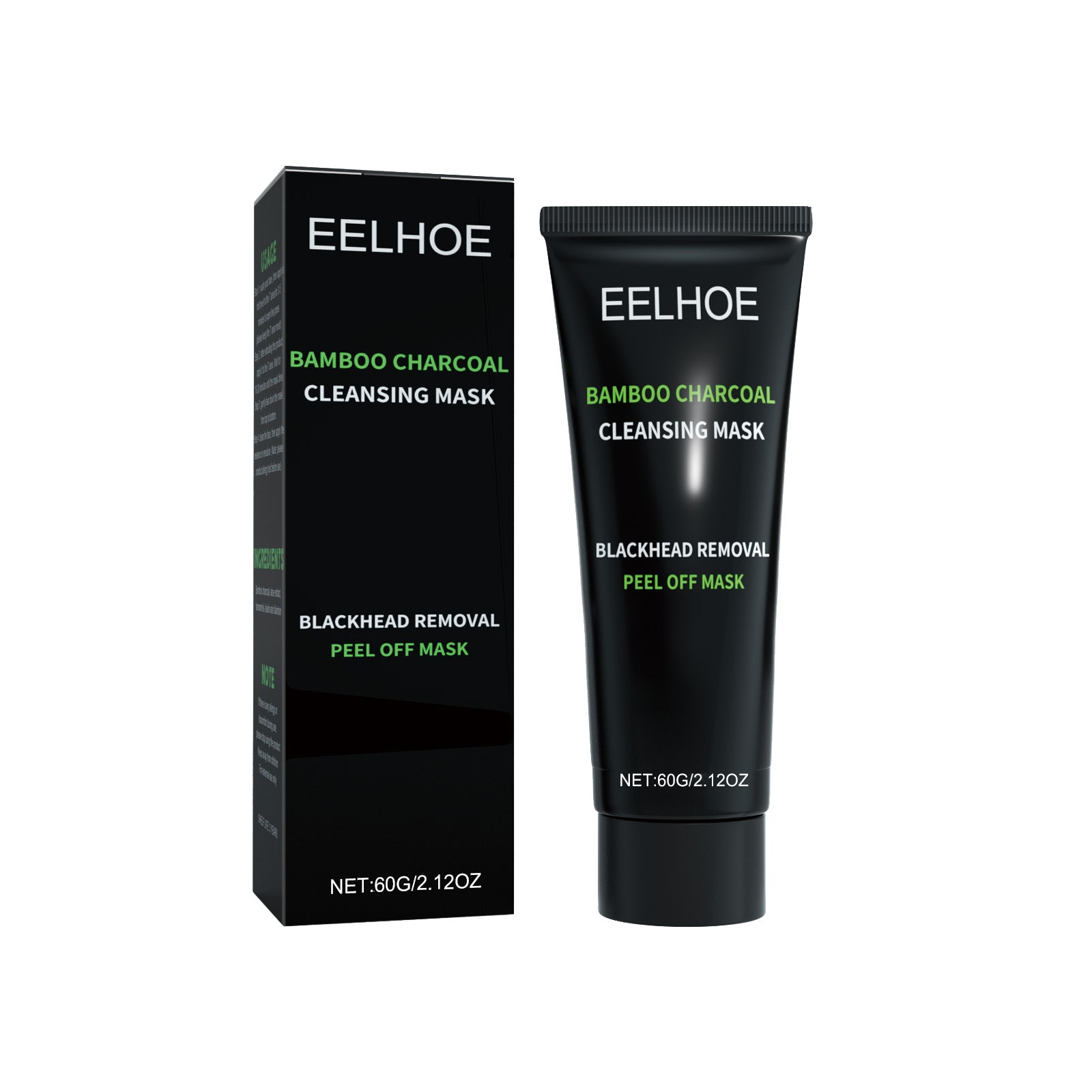 Bamboo Charcoal Deep Cleansing Mask - Pore Purifying, Detox Treatment, Oil Control & Blackhead Removal