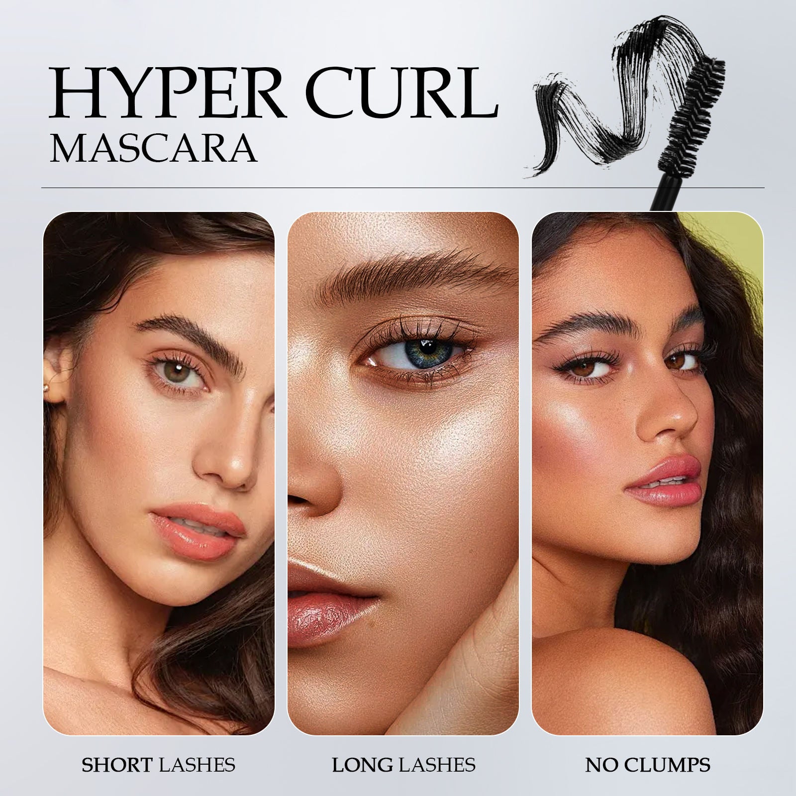 2 Pieces Waterproof Mascara – Volumizing, Lengthening and Clump-Free, Black