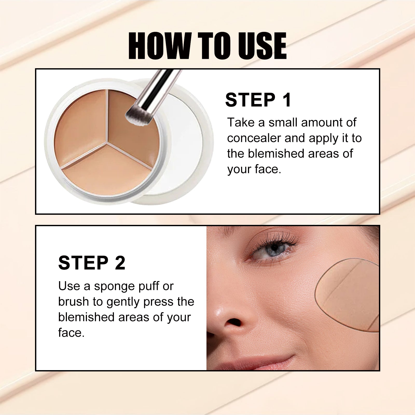 EELHOE Concealer Covers Facial Imperfections Such As Tear Troughs, Dark Circles, And Blemishes To Create A Clear And Natural Makeup Look.