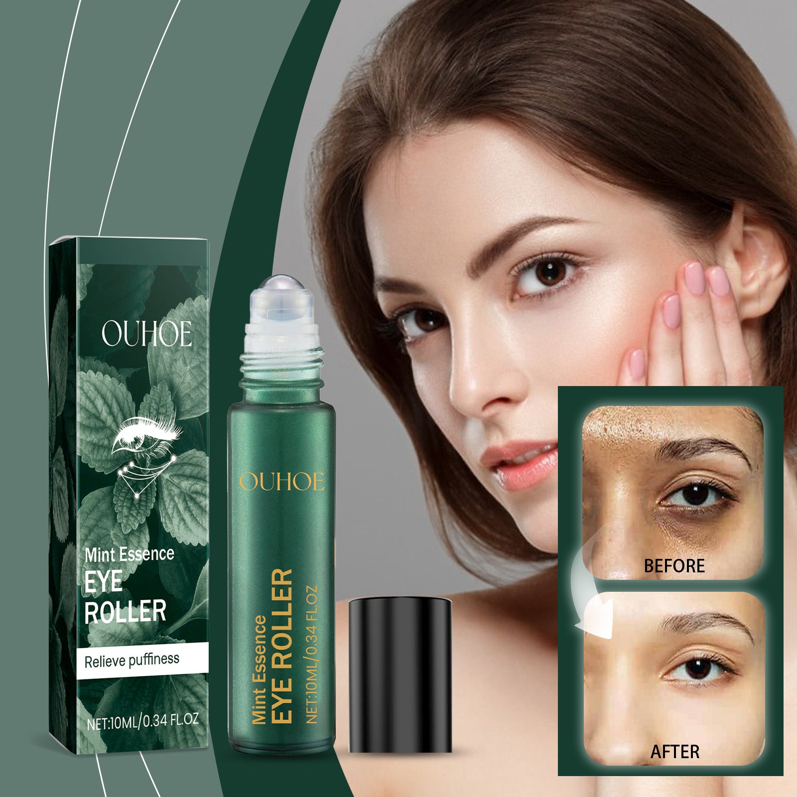 ⭐ Mint Eye Roller – Cooling Anti-Dark Circles Serum