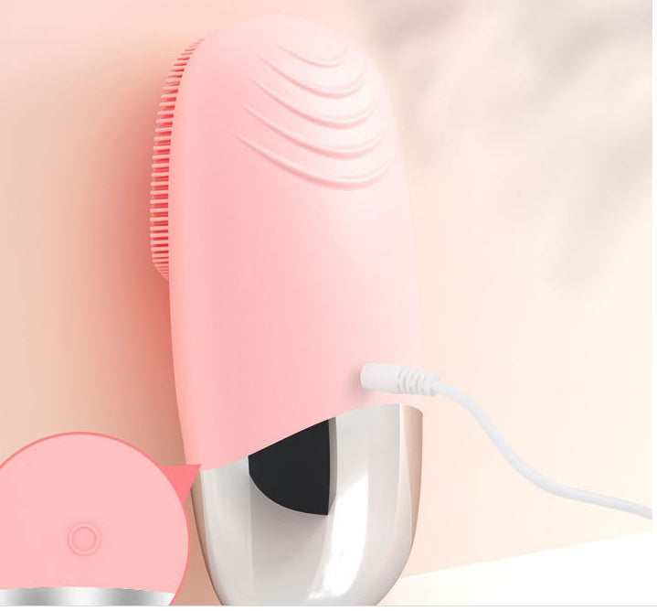 Electric Silicone Facial Cleansing Brush - Sonic Deep Pore Cleaner & Face Massager, IPX7 Waterproof