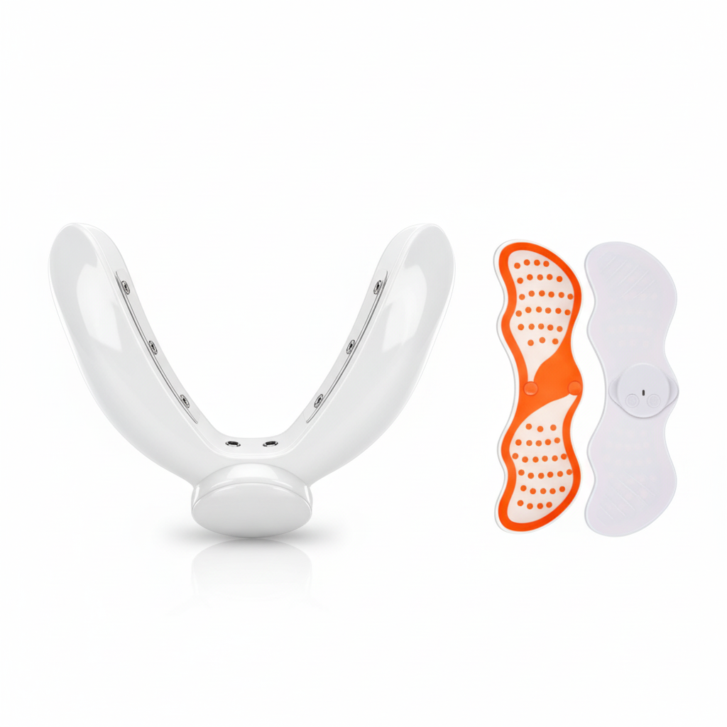 V-Shape Facial Slimming Massager - EMS Microcurrent Face Lifting Device for Jawline Contouring & Double Chin Reduction